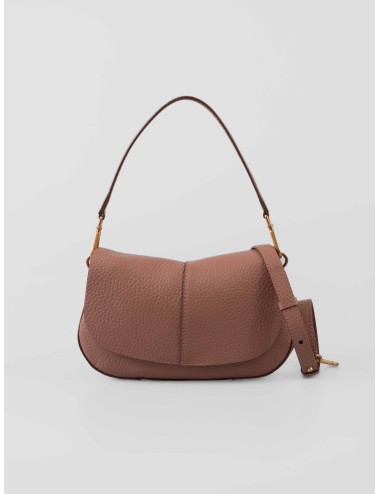 Bolso Gianni Chiarini HELENA ROUND BS 11088 en piel granulada color Clay para mujer con asa de hombro y bandolera ajustable