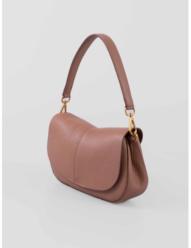 Bolso Gianni Chiarini HELENA ROUND BS 11088 en piel granulada color Clay para mujer con asa de hombro y bandolera ajustable