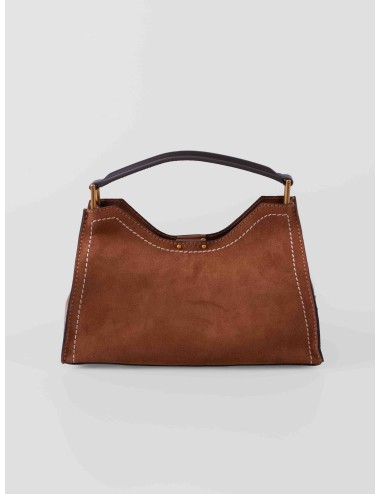 Bolso Gianni Chiarini AUORA en ante color Caramel para mujer con asa superior, bandolera ajustable y bolso interior extraíble