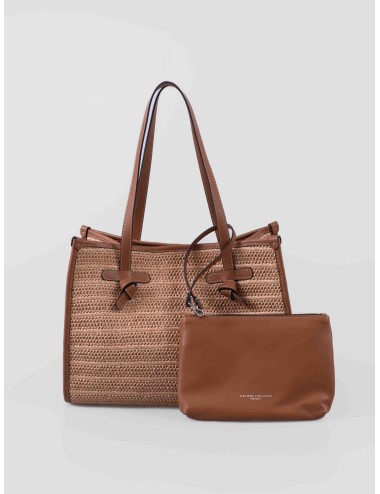 Gianni Chiarini · BS 6849 COMM RVMRK · naturale · bolso shopper mujer · paja trenzada y piel · MARFRANC