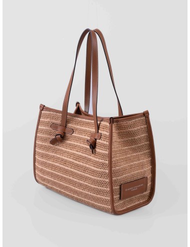 Gianni Chiarini · BS 6849 COMM RVMRK · naturale · bolso shopper mujer · paja trenzada y piel · MARFRANC