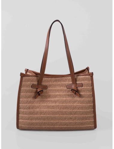 Gianni Chiarini · BS 6849 COMM RVMRK · naturale · bolso shopper mujer · paja trenzada y piel · MARFRANC