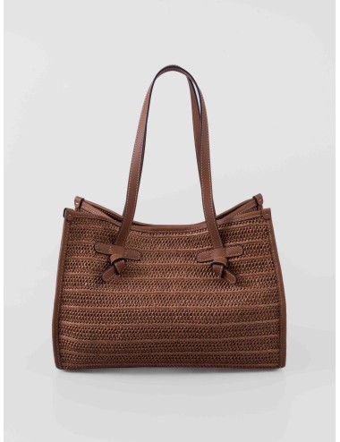 Gianni Chiarini · BS 6849 COMM RVMRK · caramello · bolso shopper · mujer · fibra trenzada y piel · MARFRANC