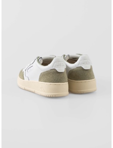 Autry - Medalist Low Wom Soflea/SPK - White / Salvia - Zapatillas bajas - Mujer - Piel y serraje - MARFRANC
