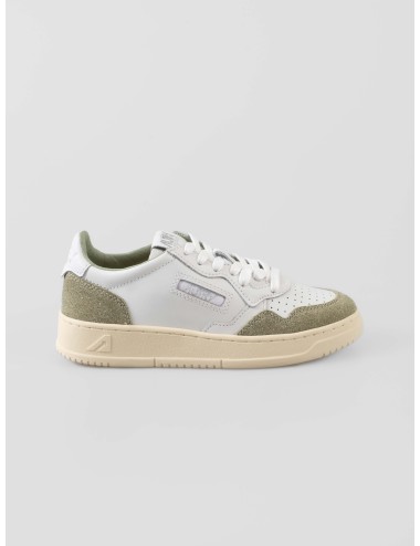 Autry - Medalist Low Wom Soflea/SPK - White / Salvia - Zapatillas bajas - Mujer - Piel y serraje - MARFRANC