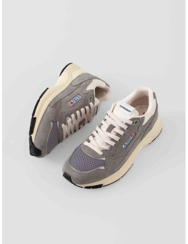 Autry - Hyperway Low Man Suede/Mesh - Plumbeo / Silver - Zapatillas bajas - Hombre - Serraje y malla - MARFRANC