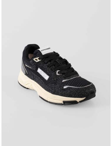 Autry - Hyperway Low Wom Mesh/Sueglit - Black / Silver - Zapatillas bajas - Mujer - Malla y serraje glitter - MARFRANC