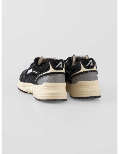 Autry - Hyperway Low Wom Mesh/Sueglit - Black / Silver - Zapatillas bajas - Mujer - Malla y serraje glitter - MARFRANC