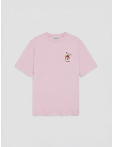 Drôle de Monsieur J-TS210-CO002-LPI light pink camiseta slogan hombre algodón relaxed fit MARFRANC