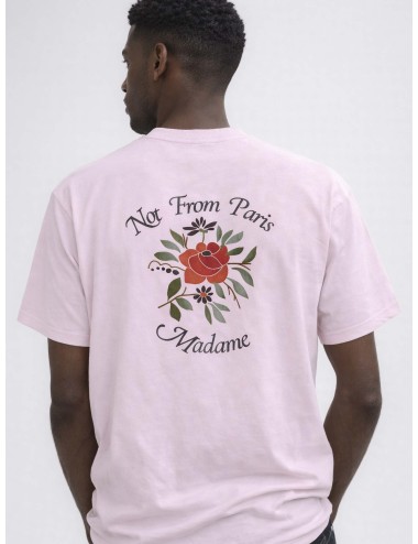 Drôle de Monsieur J-TS210-CO002-LPI light pink camiseta slogan hombre algodón relaxed fit MARFRANC