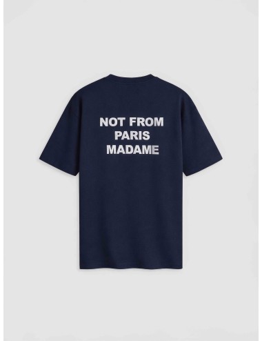 Drôle de Monsieur Le T-Shirt Slogan navy camiseta hombre algodón oversize MARFRANC