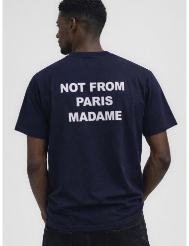 Drôle de Monsieur Le T-Shirt Slogan navy camiseta hombre algodón oversize MARFRANC
