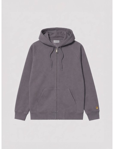 Carhartt Hooded Chase Jacket I033664 porphyry gold sudadera con cremallera hombre algodón MARFRANC.