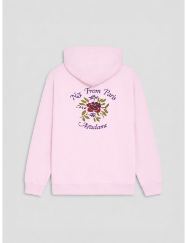 Drôle de Monsieur J-HO169-CO127-LPI light pink hoodie hombre con bordado Not From Paris Madame, French terry algodón, MARFRANC.