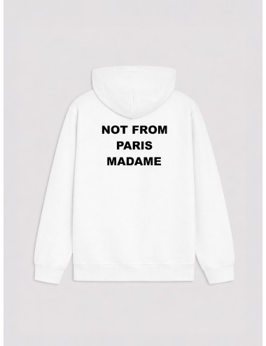 Drôle de Monsieur PERM-HO162-CO127-WT blanco hoodie con capucha Not From Paris Madame hombre algodón French terry MARFRANC.