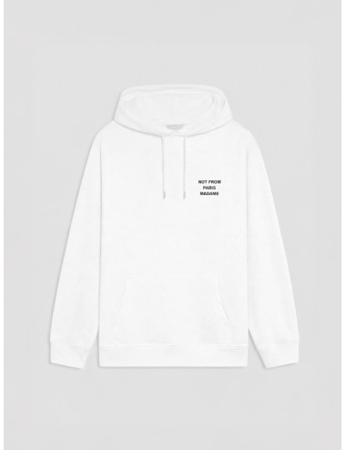 Drôle de Monsieur PERM-HO162-CO127-WT blanco hoodie con capucha Not From Paris Madame hombre algodón French terry MARFRANC.