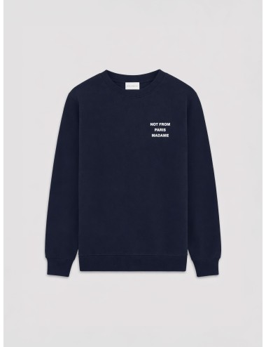 Drôle de Monsieur Le Sweatshirt Slogan PERM-SW149-CO127-NY navy sudadera hombre algodón French terry MARFRANC