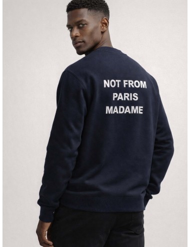 Drôle de Monsieur Le Sweatshirt Slogan PERM-SW149-CO127-NY navy sudadera hombre algodón French terry MARFRANC