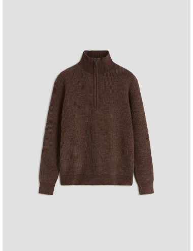 EL DARÓ KNIT de Les Héritiers en color Moka para hombre, tejido de punto grueso y texturizado - MARFRANC
