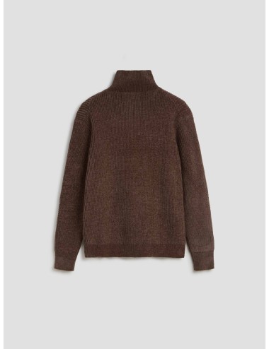 EL DARÓ KNIT de Les Héritiers en color Moka para hombre, tejido de punto grueso y texturizado - MARFRANC