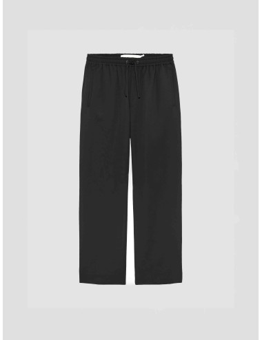 New Amsterdam Work Trousers negro para hombre, poliéster relaxed fit con cintura elástica, MARFRANC.