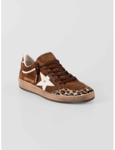 Golden Goose Ball Star brown leopard silver mujer ante y pelo de potro sneakers MARFRANC