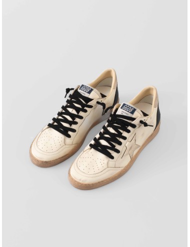 Golden Goose Ball Star White Beige Platinum Black sneakers hombre cuero vintage MARFRANC