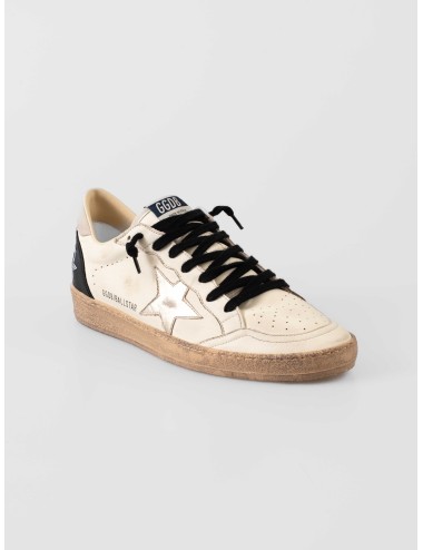Golden Goose Ball Star White Beige Platinum Black sneakers hombre cuero vintage MARFRANC