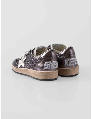 Golden Goose Ball Star GMF00117.F008065.60657 grey purple white sneakers mujer ante glitter cuero suela goma MARFRANC