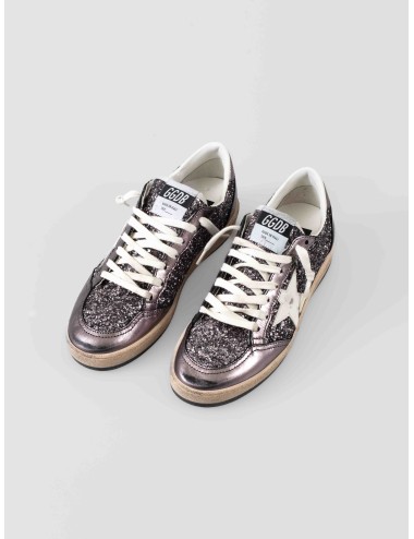 Golden Goose Ball Star GMF00117.F008065.60657 grey purple white sneakers mujer ante glitter cuero suela goma MARFRANC