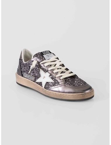 Golden Goose Ball Star GMF00117.F008065.60657 grey purple white sneakers mujer ante glitter cuero suela goma MARFRANC