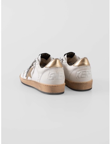 Golden Goose Ball Star GMF00117.F000783.80608 milk gold sneakers mujer piel cuero suela goma MARFRANC