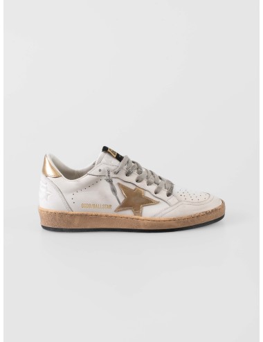Golden Goose Ball Star GMF00117.F000783.80608 milk gold sneakers mujer piel cuero suela goma MARFRANC