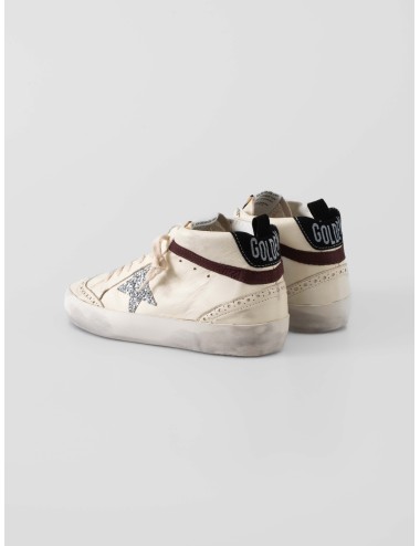 Golden Goose Mid Star Classic en dirty white silver black chocolate sneakers mujer piel nappa purpurina ante goma MARFRANC