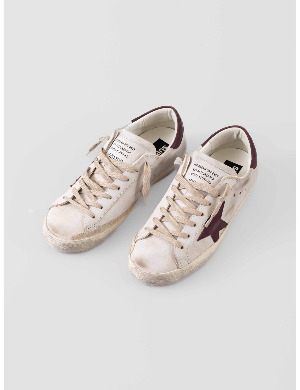 Golden Goose Super-Star White Red Grey sneakers hombre cuero vintage Italia MARFRANC