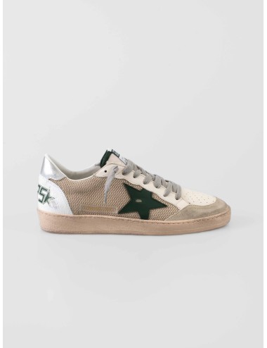 Golden Goose Ball Star sneakers milk marble green silver white hombre cuero tejido vintage MARFRANC