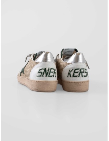 Golden Goose Ball Star sneakers milk marble green silver white hombre cuero tejido vintage MARFRANC