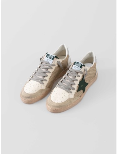 Golden Goose Ball Star sneakers milk marble green silver white hombre cuero tejido vintage MARFRANC