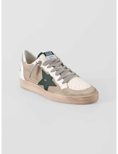 Golden Goose Ball Star sneakers milk marble green silver white hombre cuero tejido vintage MARFRANC
