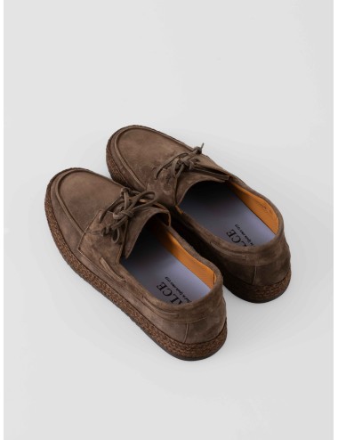 Calce X2499 Softy Kaki zapato con cordones ante y suela trenzada hombre MARFRANC