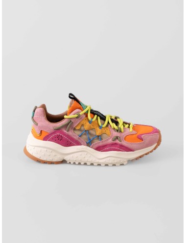 Flower Mountain - Yamabushi - Fuchsia/Orange - Zapatilla mujer - Ante y nylon técnico - MARFRANC