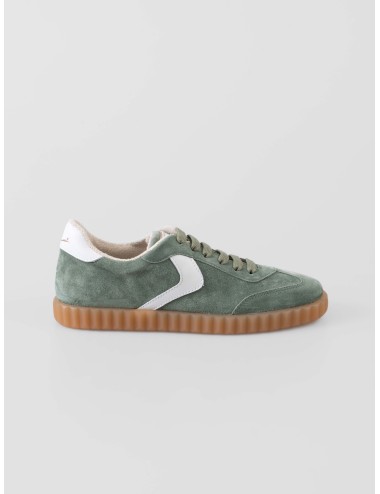 Voile Blanche - INES - Sage White - Zapatilla mujer - Ante y piel - MARFRANC