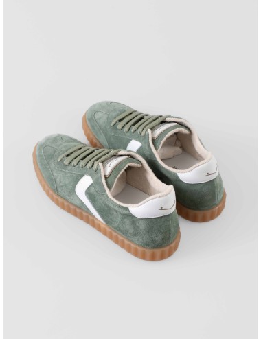 Voile Blanche - INES - Sage White - Zapatilla mujer - Ante y piel - MARFRANC