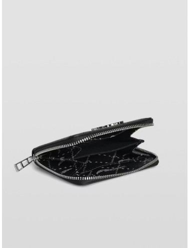 Zadig & Voltaire - LWSG03640 Mini ZV - Black - Cartera mujer - Lona monograma con alas metálicas - MARFRANC