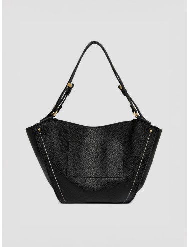 Gianni Chiarini - Bloom BS 11796 - Black - Bolso hobo mujer - Piel granulada doble tulipán - MARFRANC