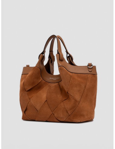 Gianni Chiarini Firenze - Dua BS 12349 - Caramel - Bolso shopper mujer - Camoscio tejido rombos - MARFRANC