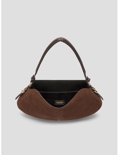 GANNI - B2070052 B-Kat Bag - Chicory Coffee 979 - Bolso hobo mujer - Ante Pelinova reciclado - MARFRANC