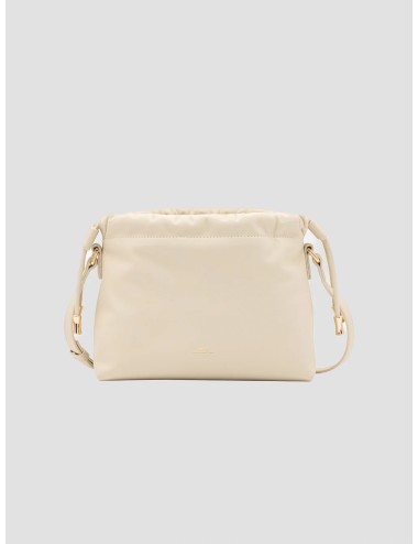 A.P.C. - Sac Ninon Mini - Ecru - Bolso drawstring mujer - Material reciclado logo - MARFRANC