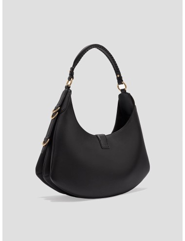GANNI - A6998 Kat Bag - Black 099 - Bolso hobo mujer - Asa trenzada y metal dorado - MARFRANC