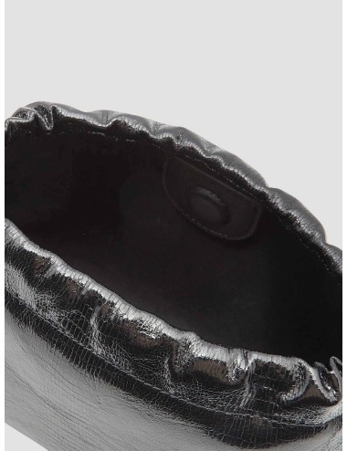 A.P.C. - Ninon Mini Bag - Black - Bolso drawstring mujer - Estampado croco brillante logo - MARFRANC